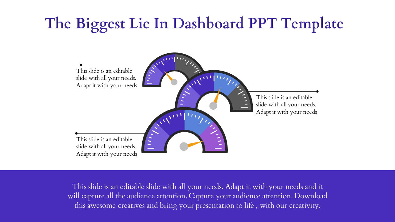 Free - Dashboard PPT Template With ZigZag Model